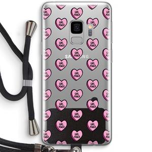 CaseCompany GIRL POWER: Samsung Galaxy S9 Transparant Hoesje met koord