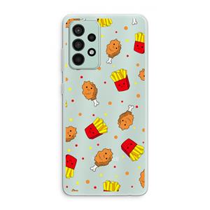 CaseCompany Chicken 'n Fries: Samsung Galaxy A52s 5G Transparant Hoesje