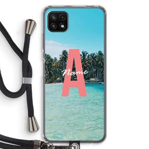 CaseCompany Pacific Dream: Samsung Galaxy A22 5G Transparant Hoesje met koord