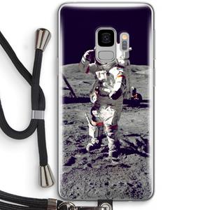 CaseCompany Spaceman: Samsung Galaxy S9 Transparant Hoesje met koord