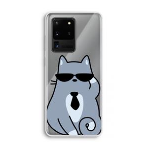 CaseCompany Cool cat: Samsung Galaxy S20 Ultra Transparant Hoesje