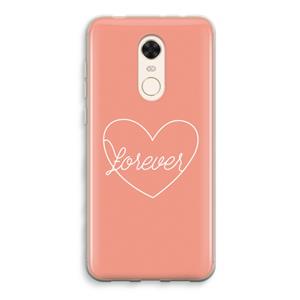 CaseCompany Forever heart: Xiaomi Redmi 5 Transparant Hoesje