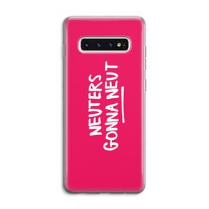CaseCompany Neuters (roze): Samsung Galaxy S10 4G Transparant Hoesje