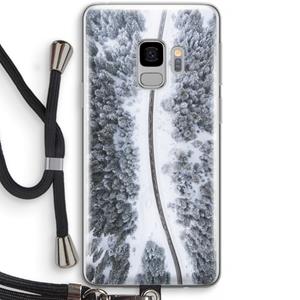 CaseCompany Snøfall: Samsung Galaxy S9 Transparant Hoesje met koord