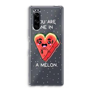 CaseCompany One In A Melon: Sony Xperia 5 Transparant Hoesje