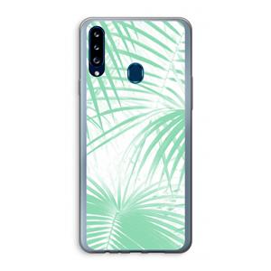 CaseCompany Palmbladeren: Samsung Galaxy A20s Transparant Hoesje