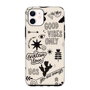 CaseCompany Good vibes: iPhone 12 mini Tough Case