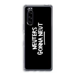 CaseCompany Neuters (zwart): Sony Xperia 5 Transparant Hoesje