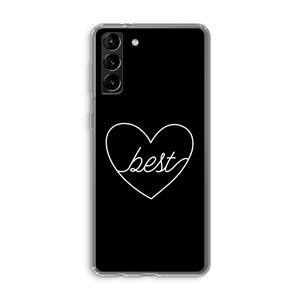 CaseCompany Best heart black: Samsung Galaxy S21 Plus Transparant Hoesje