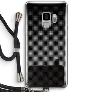 CaseCompany Musketon Halftone: Samsung Galaxy S9 Transparant Hoesje met koord