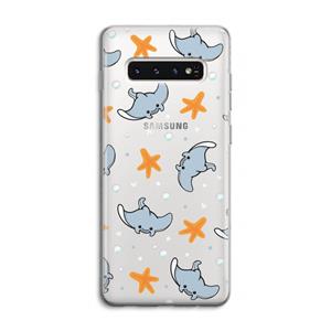 CaseCompany Manta: Samsung Galaxy S10 4G Transparant Hoesje