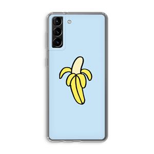 CaseCompany Banana: Samsung Galaxy S21 Plus Transparant Hoesje
