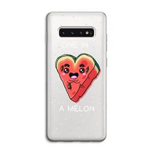 CaseCompany One In A Melon: Samsung Galaxy S10 4G Transparant Hoesje