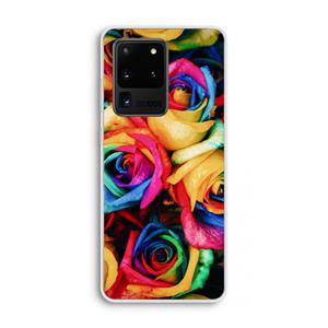 CaseCompany Neon bloemen: Samsung Galaxy S20 Ultra Transparant Hoesje