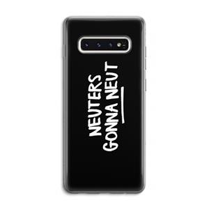 CaseCompany Neuters (zwart): Samsung Galaxy S10 4G Transparant Hoesje