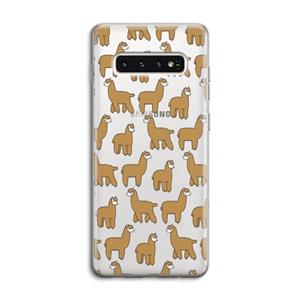CaseCompany Alpacas: Samsung Galaxy S10 4G Transparant Hoesje