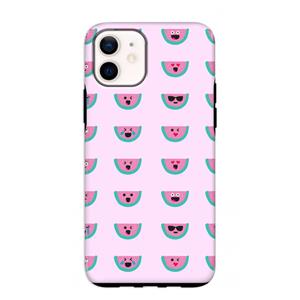 CaseCompany Smiley watermeloenprint: iPhone 12 mini Tough Case