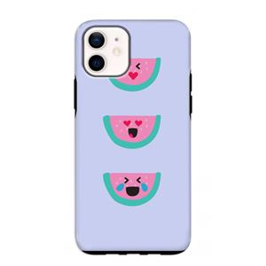CaseCompany Smiley watermeloen: iPhone 12 mini Tough Case