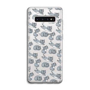 CaseCompany Poezen: Samsung Galaxy S10 4G Transparant Hoesje