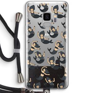 CaseCompany Zeemeermin: Samsung Galaxy S9 Transparant Hoesje met koord
