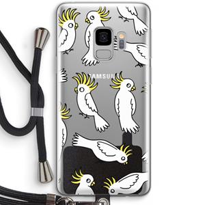 CaseCompany Papegaai: Samsung Galaxy S9 Transparant Hoesje met koord