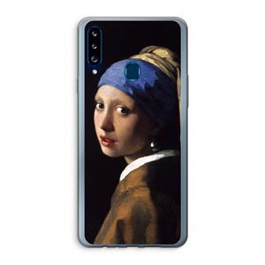 CaseCompany The Pearl Earring: Samsung Galaxy A20s Transparant Hoesje