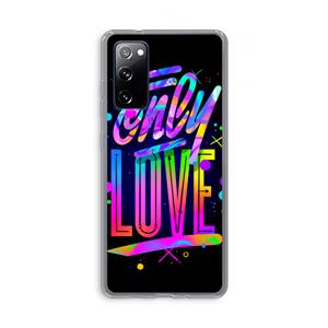 CaseCompany Only Love: Samsung Galaxy S20 FE / S20 FE 5G Transparant Hoesje