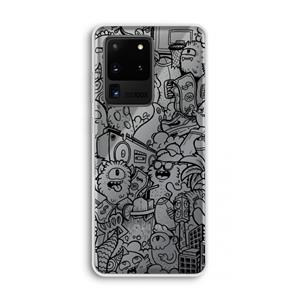 CaseCompany Vexx Black City : Samsung Galaxy S20 Ultra Transparant Hoesje