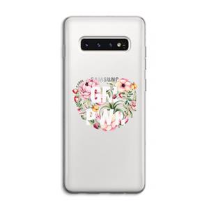 CaseCompany GRL PWR Flower: Samsung Galaxy S10 4G Transparant Hoesje