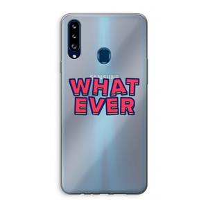 CaseCompany Whatever: Samsung Galaxy A20s Transparant Hoesje