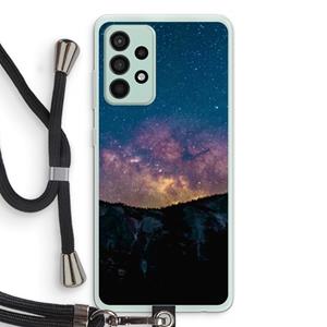 CaseCompany Travel to space: Samsung Galaxy A52s 5G Transparant Hoesje met koord