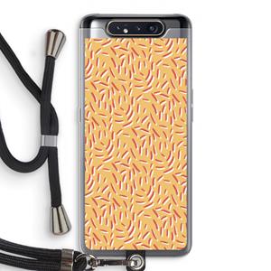 CaseCompany Camouflage: Samsung Galaxy A80 Transparant Hoesje met koord