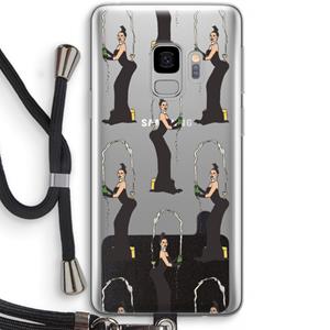 CaseCompany Pop Some Kim: Samsung Galaxy S9 Transparant Hoesje met koord