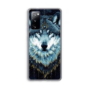 CaseCompany Darkness Wolf: Samsung Galaxy S20 FE / S20 FE 5G Transparant Hoesje