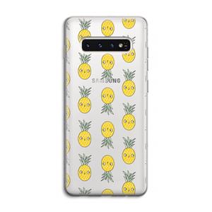 CaseCompany Ananas: Samsung Galaxy S10 4G Transparant Hoesje