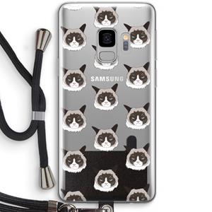 CaseCompany It's a Purrr Case: Samsung Galaxy S9 Transparant Hoesje met koord