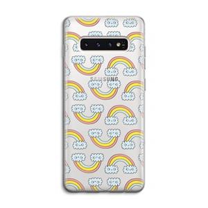 CaseCompany Regenboog: Samsung Galaxy S10 4G Transparant Hoesje