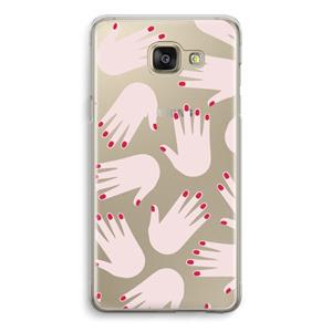 CaseCompany Hands pink: Samsung Galaxy A5 (2016) Transparant Hoesje