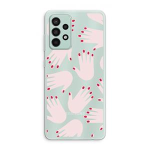 CaseCompany Hands pink: Samsung Galaxy A52s 5G Transparant Hoesje