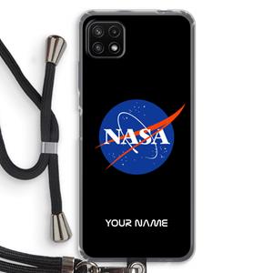 CaseCompany NASA: Samsung Galaxy A22 5G Transparant Hoesje met koord