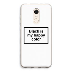 CaseCompany Black is my happy color: Xiaomi Redmi 5 Transparant Hoesje