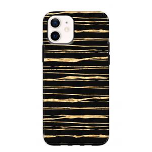 CaseCompany Gouden strepen: iPhone 12 mini Tough Case