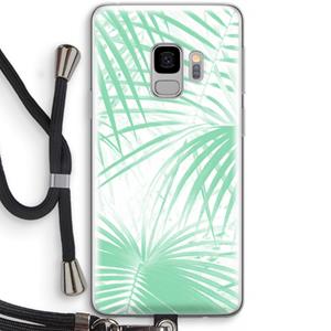 CaseCompany Palmbladeren: Samsung Galaxy S9 Transparant Hoesje met koord