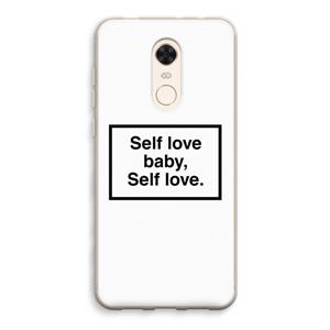 CaseCompany Self love: Xiaomi Redmi 5 Transparant Hoesje