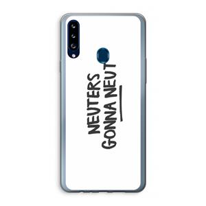 CaseCompany Neuters: Samsung Galaxy A20s Transparant Hoesje