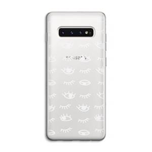 CaseCompany Eye pattern #3: Samsung Galaxy S10 4G Transparant Hoesje