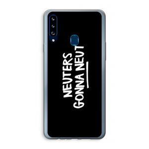 CaseCompany Neuters (zwart): Samsung Galaxy A20s Transparant Hoesje