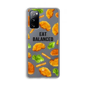 CaseCompany Eat Balanced: Samsung Galaxy S20 FE / S20 FE 5G Transparant Hoesje