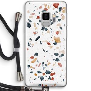 CaseCompany Terrazzo N°4: Samsung Galaxy S9 Transparant Hoesje met koord