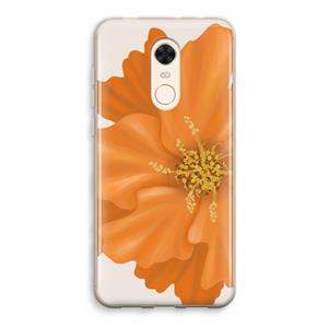 CaseCompany Orange Ellila flower: Xiaomi Redmi 5 Transparant Hoesje